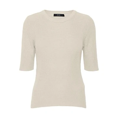 Abbildung von Vero Moda Women&#039;s VMNEWLEXSUN 2/4 Tight O Neck BLOU GA REP Pullover, Birch, XS