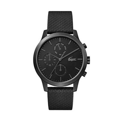 Abbildung von Lacoste Multi Zifferblatt Quarz Uhr für Herren mit Schwarzes Lederarmband 2010997