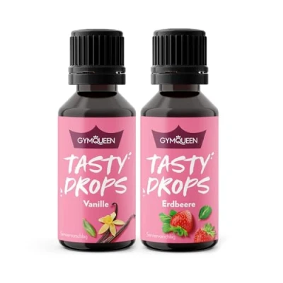 Abbildung von GymQueen Tasty Drops, Vanille &amp; Erdbeer, 2x30ml, Flavour Drops ohne Kalorien