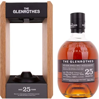 Abbildung von The Glenrothes 25 Jahre Speyside Single Malt Whisky, mit Geschenkverpackung, anhaltende florale Noten, 43% Vol, 1 x 0,7l