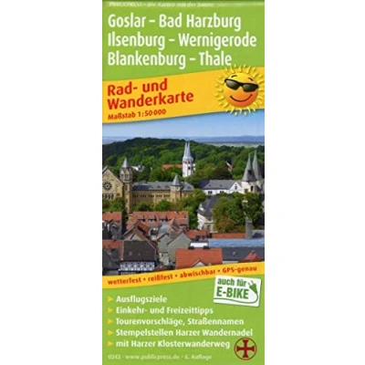 Abbildung von Goslar Bad Harzburg Ilsenburg Wernigerode, Blankenburg Thale: Rad und Wanderkarte mit Harzer Klosterwanderweg, Ausflugszielen, Einkehr &amp; ... 1:50000 (Rad Wanderkarte: RuWK)