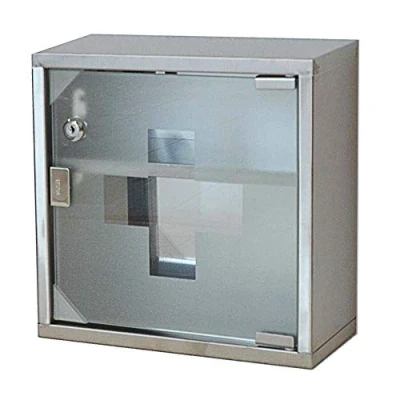 Abbildung von Natsen Edelstahl Medizinschrank Erste Hilfe Schrank Arzneischrank Medikamentenschrank Arzneimittelschranks Wandschränke 2 Fächer 30 * 12 cm(Silber)