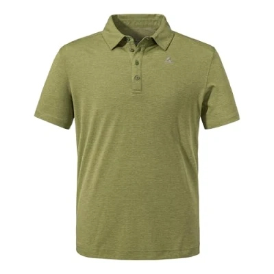 Abbildung von Schöffel Herren CIRC Polo Shirt Tauron M, kreislauffähiges Wandershirt, schnell trocknendes, leichtes Poloshirt mit fast 100 % Recyclingfähigkeit, solid olive, 62