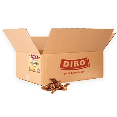 Abbildung von DIBO Schweine Ohren Stix, 5kg Beutel, der kleine Naturkau Snack oder Leckerli für Zwischendurch, Hundefutter, Qualitätskauartikel ohne Chemie