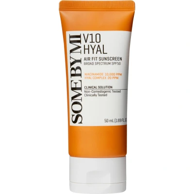 Abbildung von SOME BY MI V10 Hyal Air Fit Sonnenschutz 1,69 Unzen, 50 ml koreanischer LSF mit OTC Breitspektrum für UVA und UVB Schutz kein Weißstich keine Augenreizung