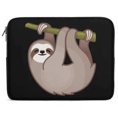 Abbildung von 10 Zoll tragbare Laptophülle, Ast Cartoon Faultier Laptoptasche für Laptops oder Tablets