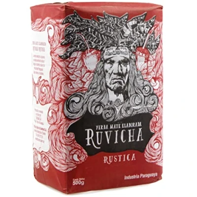 Abbildung von Yerba Mate Tee Ruvicha Rustica 0.5 kg + Geschenk Probe (40g): Reich an Antioxidantien und Vitaminen, beschleunigt den Stoffwechsel, zuckerfrei Paraguay