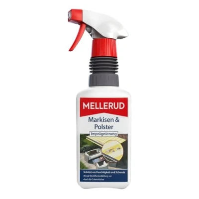 Abbildung von MELLERUD Markisen &amp; Polster Imprägnierung 1 x 0,5 l Effizientes Mittel zum Schutz vor Feuchtigkeit und Schmutz von Textilien im Außenbereich
