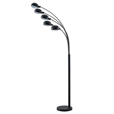 Abbildung von Lindby Stehleuchte Jewa, schwarz, Metall, 5 flg., E14