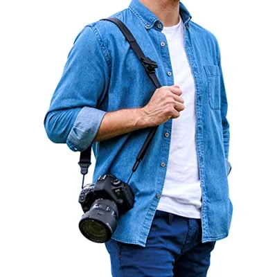 Abbildung von PROfezzion Kameragurt, Kamera Schultergurt DSLR SLR Umhängegurt Schnellverschluss bequem langlebig für Canon 2000D 4000D 1300D 1200D 850D 750D 700D 650D 600D 550D 250D 7D 6D 5D Panasonic GH7