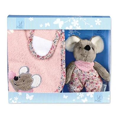 Abbildung von Sterntaler Geschenk Set Mabel, Klettlätzchen und Mini Spielfigur, Alter: ab 0 Monaten, Hellrosa/Mehrfarbig