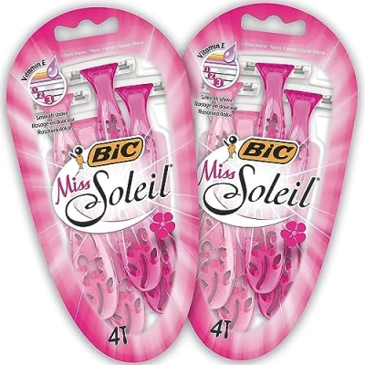 Abbildung von BIC Miss Soleil Einwegrasierer Damen, 2 x 4er Pack mit je 3 Klingen, Vitamin E für eine sanfte Rasur 8 St