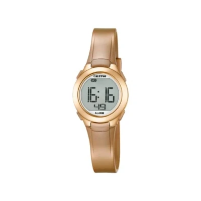 Abbildung von Calypso WATCHES Digitaluhr Damen Uhr K5677/3 Kunststoffband, (Digitaluhr), Armbanduhr rund, PURarmband roségold, Sport