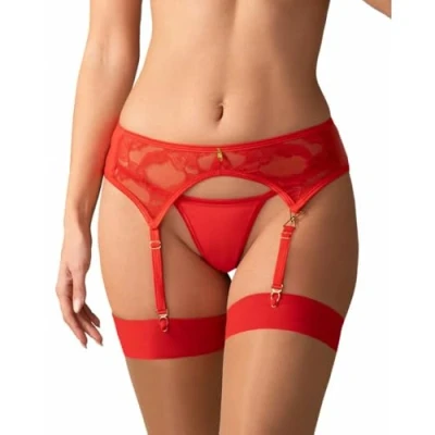 Abbildung von Obsessive Aliosa Strumpfhalter, Damen, Größe: M/L, Red