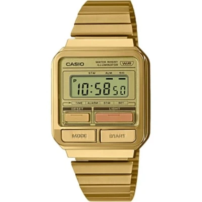 Abbildung von Casio Front Button Series Unisex Digitaluhr goldcoloured, Größe: One Size, Gold coloured
