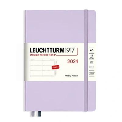 Abbildung von LEUCHTTURM1917 367610 Wochenkalender Medium (A5) 2024, 12 Monate, Lilac, Englisch
