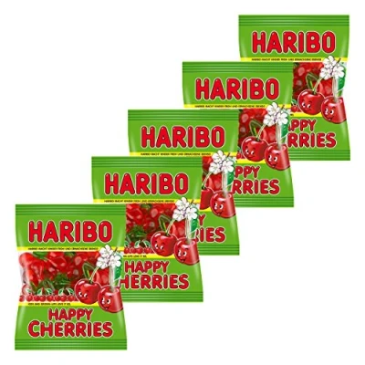 Abbildung von Haribo Happy Cherries, Caramelle Gommose alla Frutta, Ciliegie, 5 Sacchetti da 200g