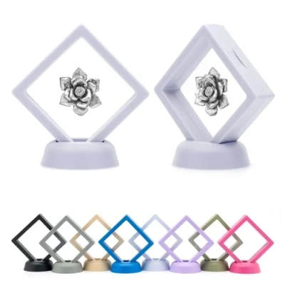 Abbildung von CKB LTD 5 Stück 3D schwebende Rahmen Vitrine Halter Aufbewahrungsbox Aufhängung Ständer Hält Schmuck, Edelsteine, Sammelmünzen und Hobby Bastelartikel (weiß) 7 cm x 2 (klein)