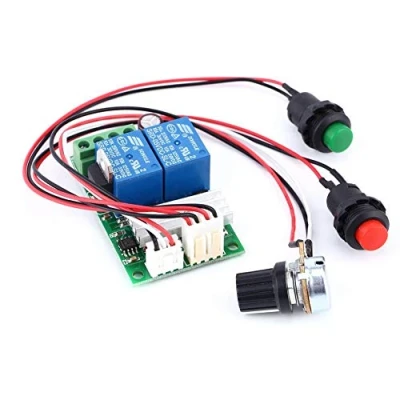 Abbildung von DollaTek PWM DC Motor Drehzahlregler Drehzahl einstellbar Wendeschalter 6V 12V 24V 3A 80W