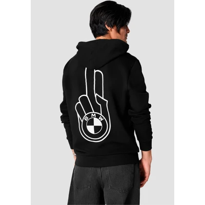 Abbildung von BMW Hoodie, mit Druck auf Brusthöhe