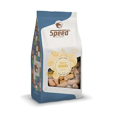 Abbildung von Speed Delicious speedies Banana, Pferdeleckerli mit Bananengeschmack, tropisch fruchtiger Snack für jedes Pferd, Beste Zutaten, einfach praktisch (1 kg)