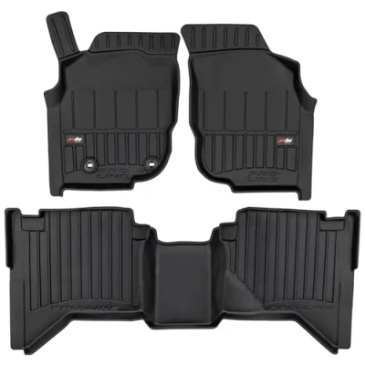Abbildung von M MOTOS Gummimatten Auto Fussmatte passend für Toyota Hilux VII 2005 2015 Verbessern Sie Ihren Reisekomfort mit Antirutschmatte 3D Allwetter fußmatten Auto, Schutz vor Verschmutzung