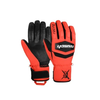 Abbildung von Reusch Orldcup Warrior Fingerhandschuh Black fluo red für Kinder, Größe: 6,
