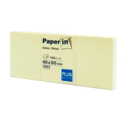 Abbildung von Plus Office 3 gelbe Post Its Haftnotizen für Büro, Schule, Universität, schnelle Notizen und Erinnerungen, Blöcke mit 100 selbstklebenden Blättern (40 x 50 mm, 36 Stück)