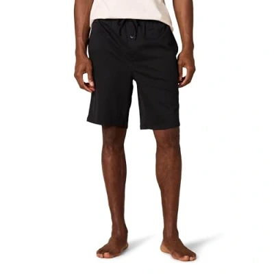 Abbildung von Amazon Essentials Herren 23 cm Lange Schlafanzug Shorts aus Baumwollstrick (erhältlich in Übergrößen), Schwarz, XL