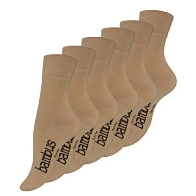 Abbildung von Vincent Creation Bambus 6 PAAR Socken, Herren, Größe: 39 42, Beige