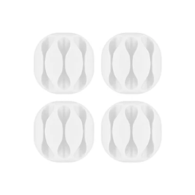 Abbildung von goobay 70431 Kabelmanagement für Tischkanten 5 Slots/Kabelhalter Kabel, Kabelklemme Schreibtisch, Auto, Büro, Kabelclip Selbstklebend, Kabel Organizer, 60x45x25 mm, 2er Set