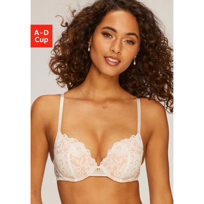 Abbildung von JETTE Push up BH, aus floraler Spitze, Dessous