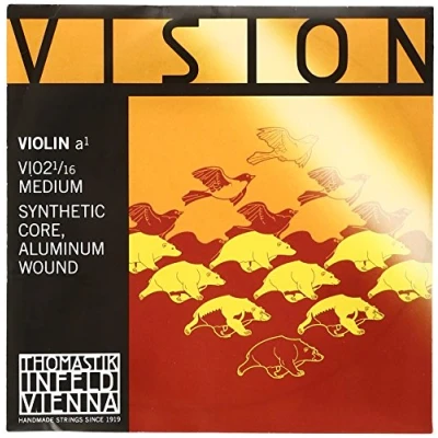 Abbildung von Thomastik Einzelsaite für 1/16 Violine Vision A Saite Kunststoffkern, Aluminium umsponnen, mittel