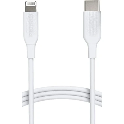 Abbildung von Amazon Basics USB 2.0 Typ C auf Lightning Kabel (MFi zertifiziert), 0.9 m, Weiß