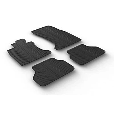 Abbildung von Gledring 0358 Fußmattensatz Gummi vorne und hinten 4 schwarz 750mm 550mm BMW: 5 Touring, Limousine