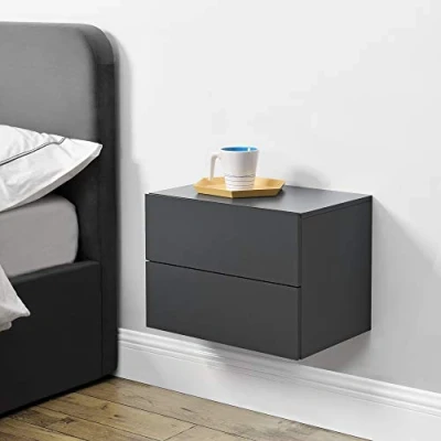 Abbildung von en.casa Hängeschrank »Ampfing« Wandschrank mit 2 Schubladen 40x29x30 cm Dunkelgrau