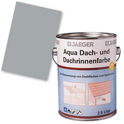 Abbildung von JAEGER Aqua Dach und Dachrinnenfarbe 2,5 Liter in silbergrau Dachschutz