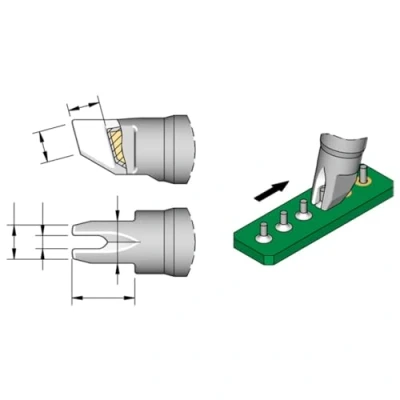 Abbildung von JBC Lötspitze Serie C245 Meißelform, C245756/4,8 x 1,0 mm, gerade, High Thermal C245756 (Lötkartusche 2045 2245 Loetkartusche Loetspitze Lötpatrone Loetpatrone Meißelspitze bleifrei)