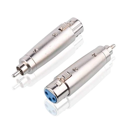 Abbildung von S SIENOC Vernickelt Plated XLR (F) auf RCA (M) Adapter, Female Stecker Connector Metal Silber (XLR (M), 2 Stück)
