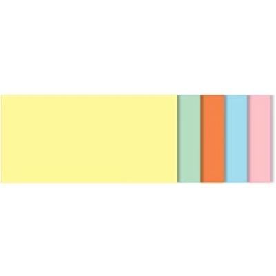 Abbildung von SIGEL BA100 Moderationskarten rechteckig, 6 Farben sortiert (gelb, grün, orange, blau, rosa, weiß), 10x20 cm, 250 Stück, Präsentationskarten