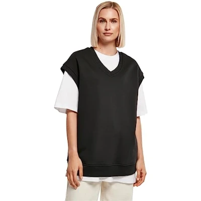 Abbildung von Urban Classics Ladies Oversized Sweat Slipover Strickpullover, Damen, Größe: Small, Black
