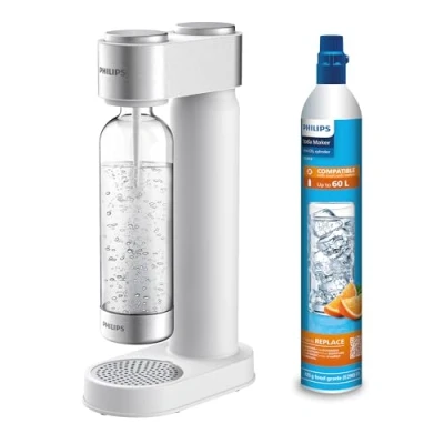 Abbildung von Philips Wassersprudler &quot;Viva&quot;, &amp; CO2 Zylinder,1L Kunststoff Flasche