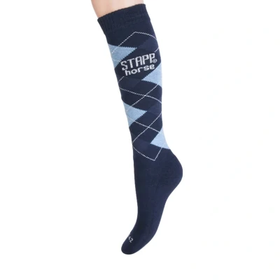 Abbildung von StappHorse Socken Checkered Grau Rosa Fuchsia Lurex 35 38