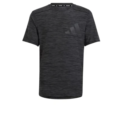 Abbildung von adidas Sportswear Aeroready Heather Tshirt basic für Kinder, Größe: 140, Grey six/black