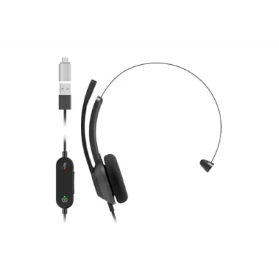 Abbildung von Cisco Headset 321 USB C, kabelgebundener Single On Ear Kopfhörer, Webex Controller mit Carbon Black, Zwei Jahre Garantie beschränkter Haftung (HS W C USBC)