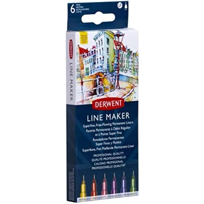Abbildung von Derwent LINE Maker Color Wallet 6, UADLMWC6