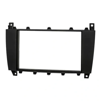 Abbildung von tomzz Audio 2434 030 Doppel DIN Radioblende kompatibel mit Mercedes C Klasse W203 S203 CLK Facelift CLC G schwarz