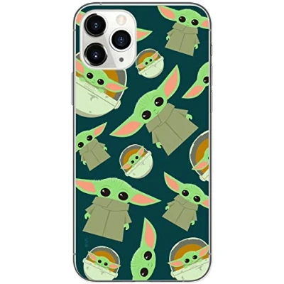 Abbildung von Original und Offiziell Lizenziertes Star Wars Baby Yoda Handyhülle für iPhone 11 PRO MAX, Case, Hülle, Cover aus Kunststoff TPU Silikon, schützt vor Stößen Kratzern SWPCBYODA1523, mehrfarbig
