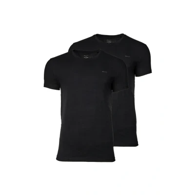 Abbildung von GANT 2PACK Nachtwäsche Shirt, Herren, Größe: Medium, Schwarz