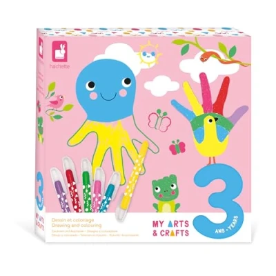 Abbildung von Janod Zeichnen und Ausmalen Basteln für Kinder Kreativset Gemälde, Zeichnung Filzstift Ausmalbild Aktivität 3 Jahre J09149